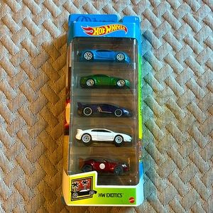 Hot wheel “Exotic five pack.”